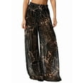thumbnail image 1 of Women'S Elastic High Waist Wide Leg Pants Casual Long Home Pants Big Flower L, 1 of 4