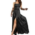 thumbnail image 1 of Women'S Elegant Sleeveless Off Shoulder Bodycon Long Formal Party Evening Dress Black XXXL, 1 of 4