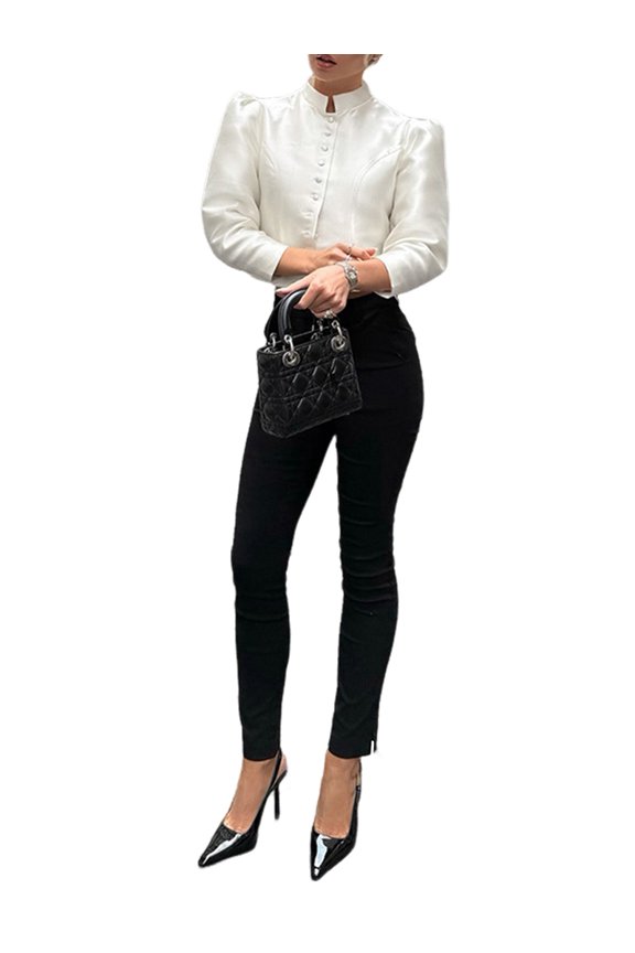 Women'S Elegant Solid Single Breasted High Street Jacket for Party and Chic Outwear Apricot S