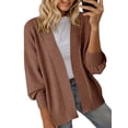 thumbnail image 1 of Women'S Fall Fashion: Front-Open Long-Sleeved Knitted Cardigan Sweater Coffee S, 1 of 6