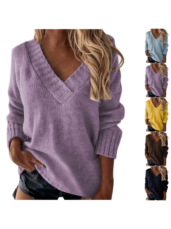 Women’S Fall Long Sleeve V Neck Light Sweaters Lightweight Soft Basic Pullover Tops,Business Casual Work Outfits,Travel Vacation All Day Wear,Spring Winter Layer Clothing Yellow Xl