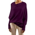 thumbnail image 1 of Women'S Fall Sweaters 2025 Casual Long Batwing Sleeve Loose Off Shoulder Knit Pullovers Jumper Tops  One size, 1 of 7