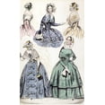 thumbnail image 1 of Women'S Fashion 1842. Namerican Color Fashion Print From 'Godey'S Lady'S Book' Of The Latest Styles From Paris, 1 of 4