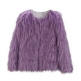 thumbnail image 1 of Women'S Fashion Cropped Faux Fur Jacket Long Sleeve Open Front Winter Jacket Shaggy Fleece Warm Outerwear Fall Clothes, 1 of 3