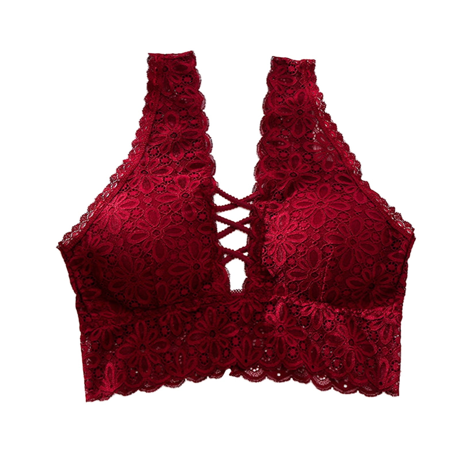 Women'S Fashion Lingerie Plus Size Vest Crop Bralette Bra V-Neck Underwear Camisole Lightweight