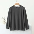 thumbnail image 1 of Ahabrexf Underwear for Women Womens Solid Color Round Neck Undershirt Velvet Thermal Underwear Top Thermal Underwear for Women, 1 of 3
