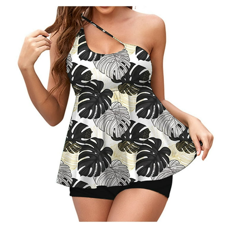 Women S Fashion Swimsuits Irregular One Shoulder Vest Bathing