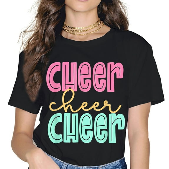 Women'S Fashion T Shirt Black Short Sleeves Club Style