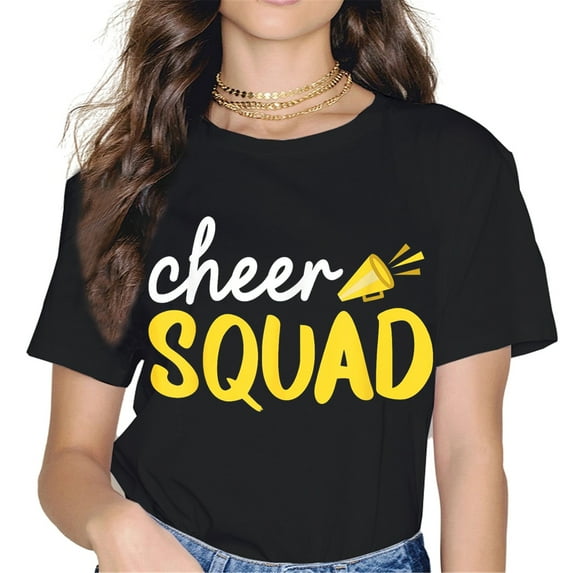 Women'S Fashion T Shirt Black Short Sleeves