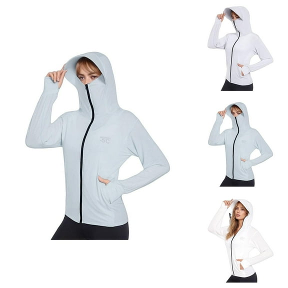 Women'S Fashion Women's Solid Color Sweatshirt Women's Summer Hoodie Lightweight Sun Casual Pullover Ice Silk Comfortable Basic Solid Color Sweatshirt For Daily Wear And