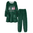 thumbnail image 1 of Women'S Pajamas Christmas Long Sleeve Pullover Pants Set 2 Piece Lounge Set Women Winter Pjs for Women Set, 1 of 2