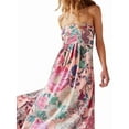 thumbnail image 1 of Women'S Floral Maxi Dress Sleeveless Backless A-Line Long Flowing Dress Hollow Back Spaghetti Strap Sundress Pink S, 1 of 8