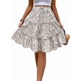 thumbnail image 1 of Women'S Floral Print Ruffle Hem Elastic High Waist Tie Front Skirt, 1 of 5