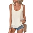 thumbnail image 1 of Women'S Flowy Layered Tank Top Scoop Neck Sleeveless Blouses Shirts Casual Vacation Tops  XXL, 1 of 7