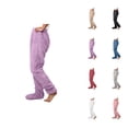 thumbnail image 1 of Women'S Footie Pajama Pants 2026 Winter Thermal Comfort Plush Pj Pants Lounge Bottoms Sleepwear, 1 of 5