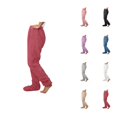 thumbnail image 1 of Women'S Footie Pajama Pants 2026 Winter Warm Soft Plush Pj Pants Lounge Bottoms Sleepwear, 1 of 5