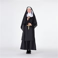 thumbnail image 1 of Women'S Halloween Nun Costume Dress, Long Sleeve Cosplay Outfit For Role Play Parties, Stage Performances, Themed Events, Holiday Gatherings, Costume Events And Adult Dress Up Wear, 1 of 7