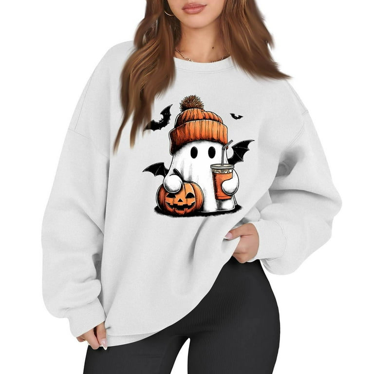 Women'S Halloween Sweatshirt, Casual Loose Fit Long Sleeve Round