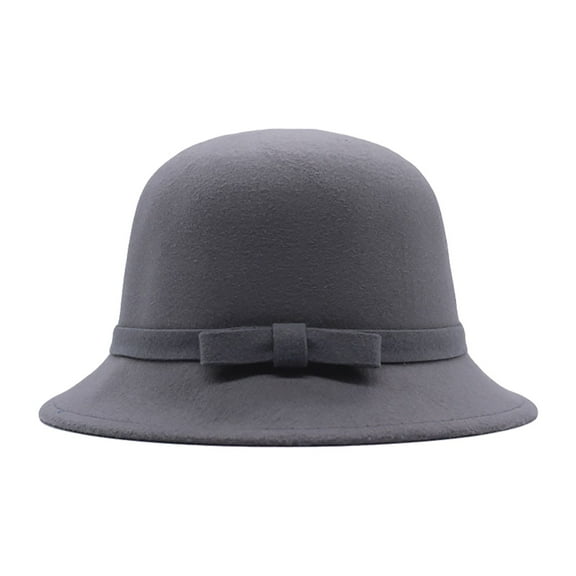 Women'S Hats & Caps 1920S Bucket Cloche Hat Winter Wool Crushable Bowler Hat Vintage Cloche Round Hat Bucket Hat
