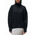 thumbnail image 1 of Women'S High Neck Sweaters Loose Fit Fall Winter Pullover Jumper Tops, 1 of 6