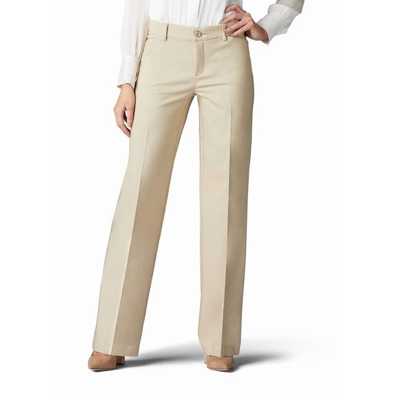 Women'S High Waist Loose Straight Casual Pants with Pockets Apricot Color S