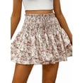 thumbnail image 1 of Women'S High Waist Ruffle Mini Shorts Cute Tiered Short Shorts with Shorts Underneath  S, 1 of 5