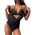 thumbnail image 1 of Women'S High Waist Wide Shoulder Strap One Piece Swimsuit Set Picture1 L, 1 of 9