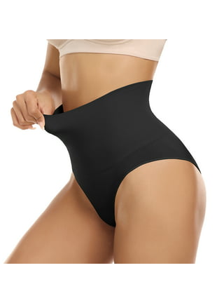 JOSERGO Compression Thong Shapewear for Women Tummy Control Underwear High Waist  Body Shaper Butt Lifter Cross Panty Girdle… Beige at  Women's  Clothing store