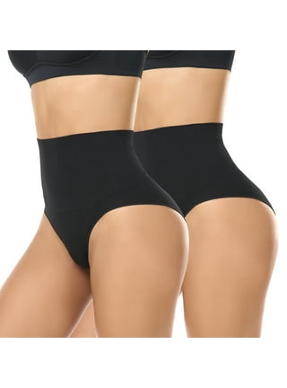Midewhik Seamless Thong Shapewear for Women Tummy Control Body Shaper  Panties High Waist Shaping Underwear, Nude-XL/2XL 
