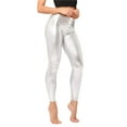 thumbnail image 1 of Women'S High-Waisted Shiny Metallic Leggings, Multicolor Fluorescent Wet-Look Stretch Yoga Pants For Women, 1 of 3