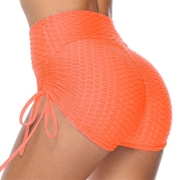 Women'S High Waisted Sports Ruched Lifting Workout Running Hot Leggings Yoga Pants