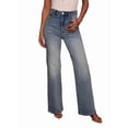 thumbnail image 1 of Women'S High Waisted Straight Leg Jeans Trendy Loose Denim Pants with Pockets Blue S, 1 of 8