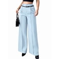 thumbnail image 1 of Women'S High Waisted Wide Leg Work Pants Straight Leg Office Slacks Trousers, 1 of 9