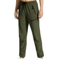 thumbnail image 1 of Women'S Hiking Pants Quick Dry Lightweights Water Elastic Waist Cargo Pants for All Seasons Army Green S, 1 of 8