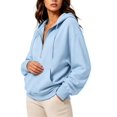 thumbnail image 1 of Women'S Hoodies Fall Fashion Outfits Workout Sweatshirts Y2k Winter Zip Up Jackets Oversized Tops M, 1 of 7