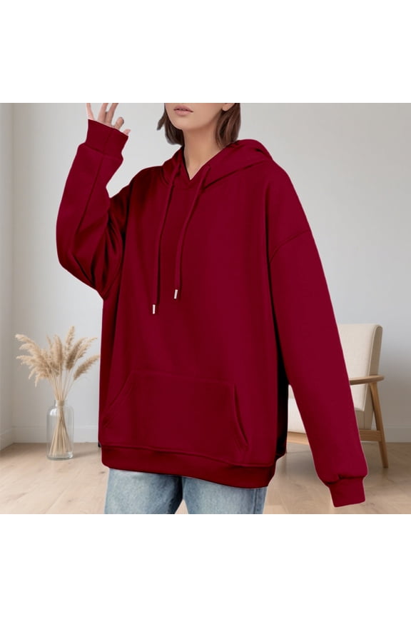 Women'S Hoodies Sweatshirts Twill Hoodie Loose Fit Pullover Soft Sweatshirt Long Sleeve Casual Comfort Wear Design Customizable Printing 5XL
