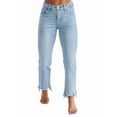 thumbnail image 1 of Women'S Jeans High Waisted Pants Summer Fashion Straight Leg Raw Hem Denim Pants Light Blue M, 1 of 7