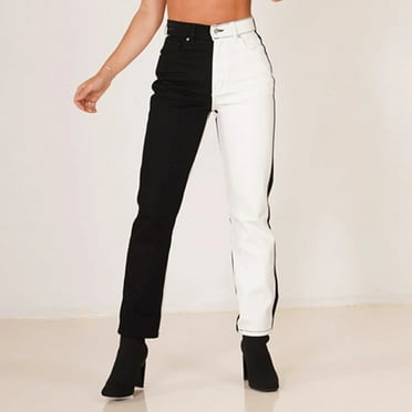 Women'S Jeans High Waisted Straight Leg Bootcut Stretchy Curvy Skinny Curvy Casual Lightweight Comfortable Jeans Black S