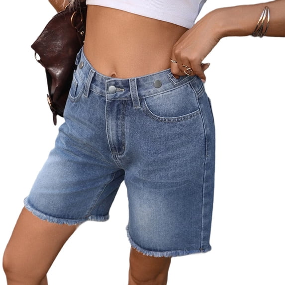 Women'S Jorts Baggy High Waisted Jean Shorts Ripped Denim Bermuda Shorts Y2K Shorts XXL