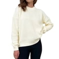 thumbnail image 1 of Women'S Knit Warm Sweaters Crew-Neck Warm Pullovers Long-Sleeve Solid Casual Base Layer Tops Color S, 1 of 6
