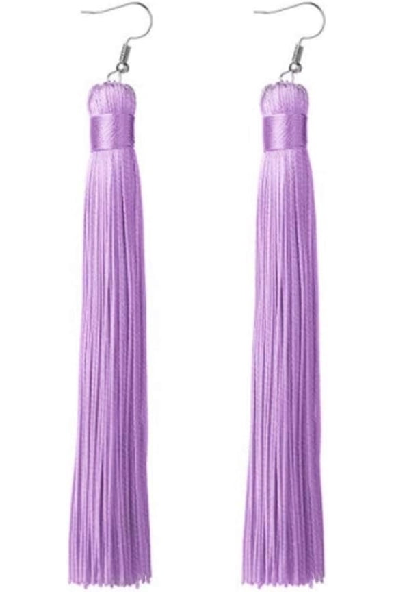 Women'S Knotted Tassel Long Earrings 4.7"[Z1]
