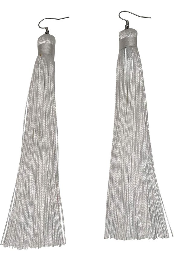 Women'S Knotted Tassel Long Earrings 4.7"[Z1]
