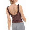 thumbnail image 1 of Women'S Lace Tank Top Deep Plunge V Neck Tops Going Out Crop Shirt Summer Camisole Brown Polka Dots XL, 1 of 8