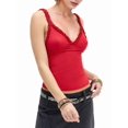 thumbnail image 1 of Women'S Lace Tank Top Deep Plunge V Neck Tops Going Out Crop Shirt Summer Camisole Red S, 1 of 8