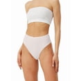 thumbnail image 1 of Women'S Large Size Cotton Half-Cover Hip High Waist Solid Color High Slit Briefs Cream White XL, 1 of 7