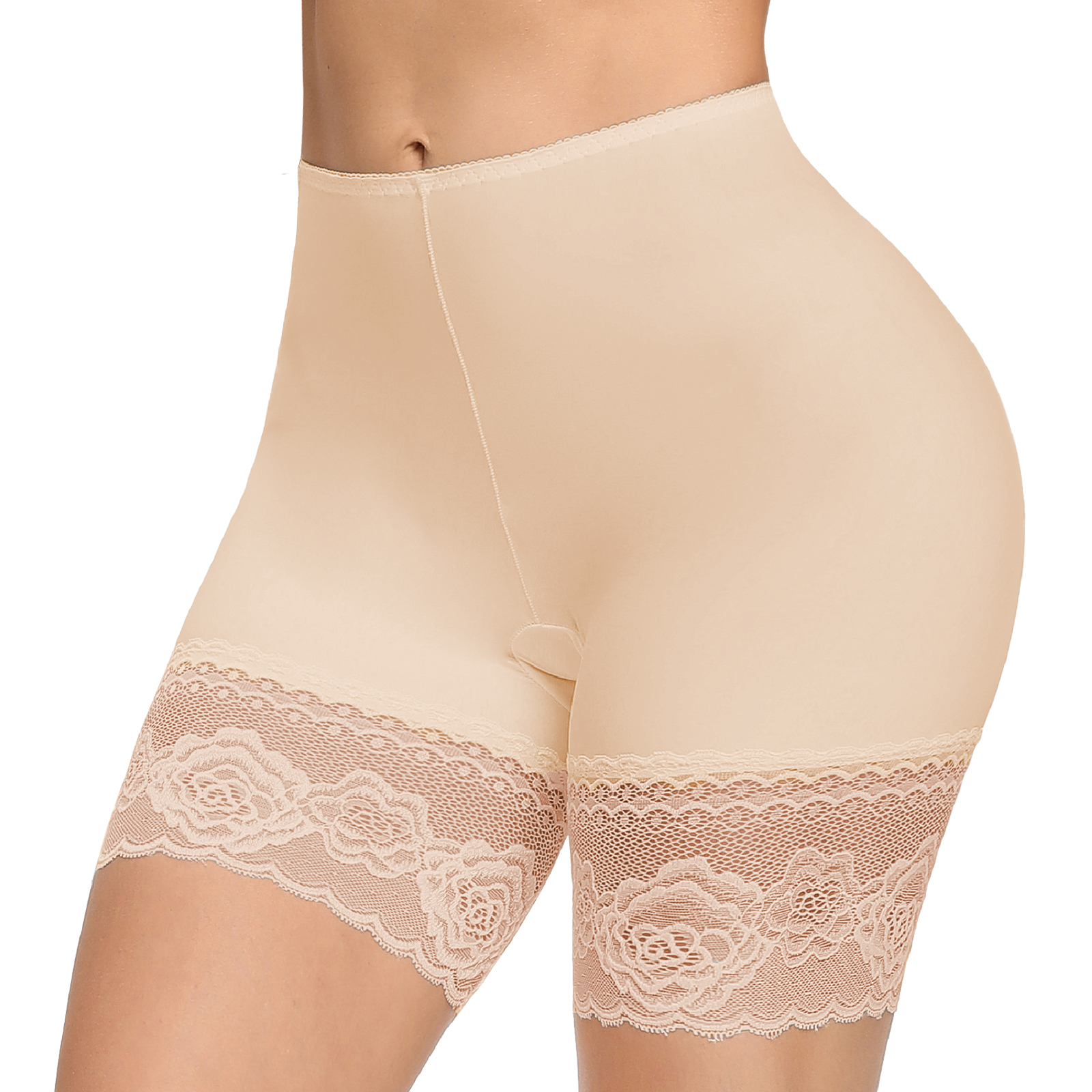 Joyshaper Slip Shorts for Women Under Dresses Anti Chafing Thigh Bands Lace Underwear Thigh