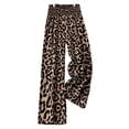 thumbnail image 1 of Women'S Leopard Print Wide Leg Pants Elastic Waist Casual Loose Fit Trousers Fashion Lounge XXL, 1 of 8
