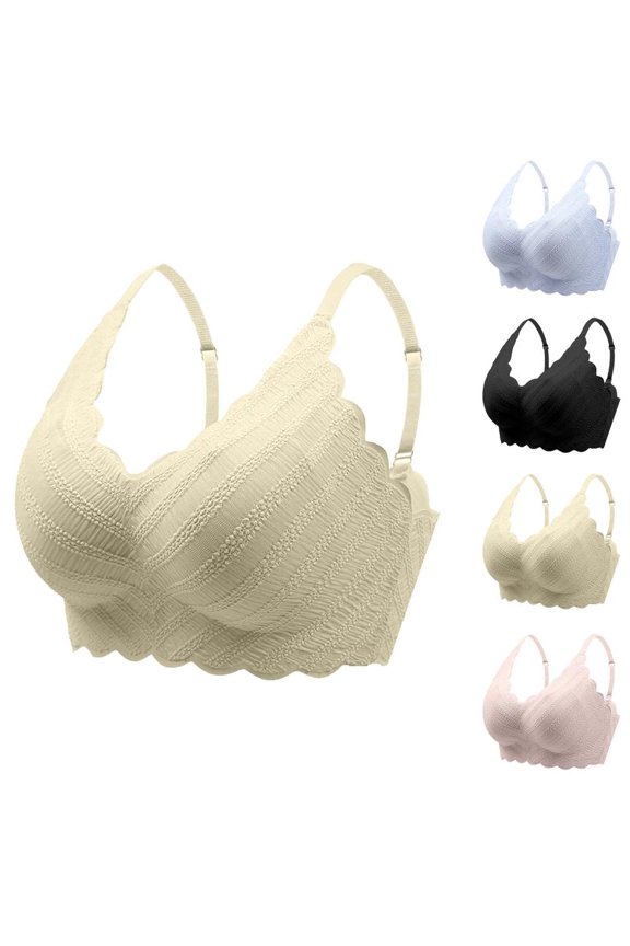 Women'S Lift and Gather Bra for Everyday Comfort, Soft Nylon with Sagging Prevention, Hand Washable L