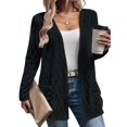 thumbnail image 1 of Women'S Light-Weight Cardigan Open Front Casual Long Sleeve Knit Sweater with Pockets White XXL, 1 of 6