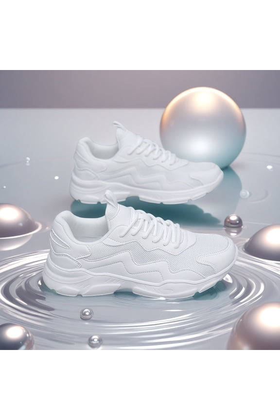 Women'S Lightweight And Breathable Thick-Soled Non-Slip Sports Shoes for All Seasons, Featuring Lace-Up Design, Perfect for Casual Running And Stylish Wear., Women Shoes, Sneakers